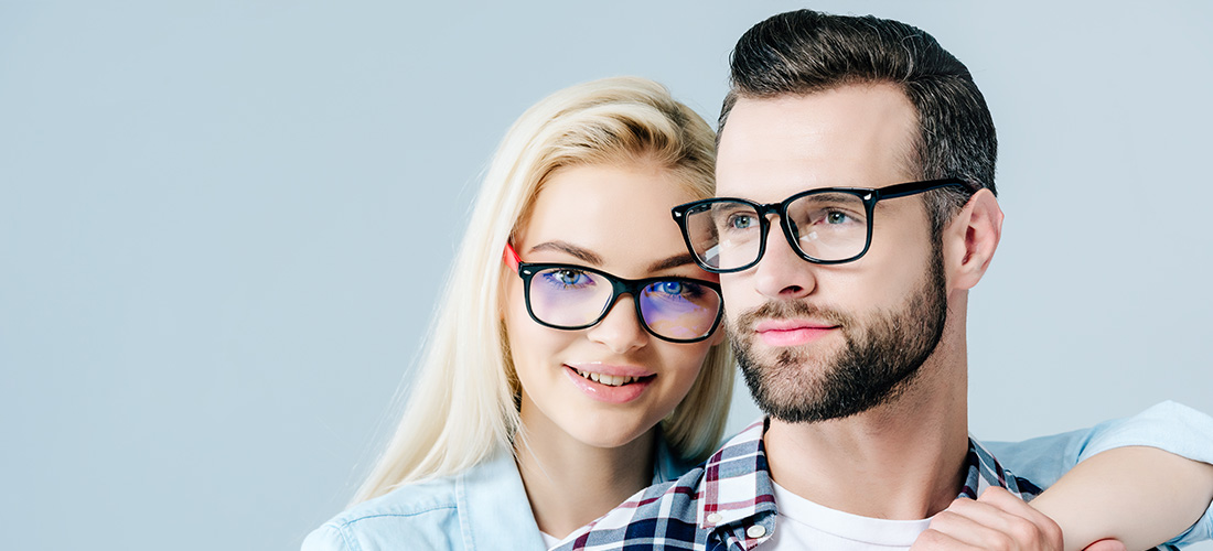 Man And Woman With Glasses